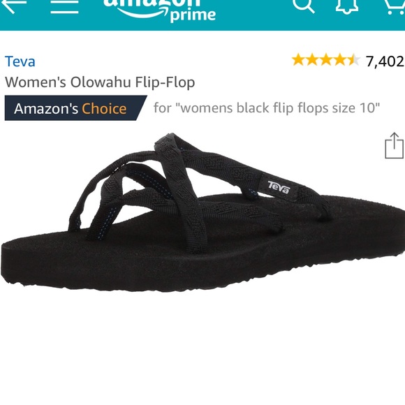 Shoes - Teva FlipFlops -Black NWOT
